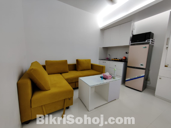 Rent Furnished Two Room Apartment in Bashundhara R/A